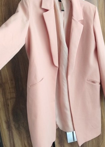 Diğer Pembe Midi Kadın Blazer Ceket