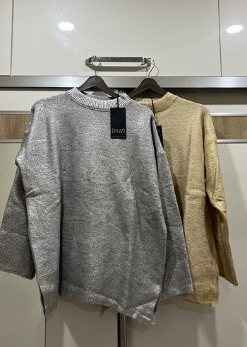 Gri Örgü Kadın Uzun Kollu Kazak - Görsel 6