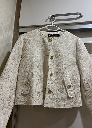 ZARA gold düğmeli blazer ceket - Görsel 4