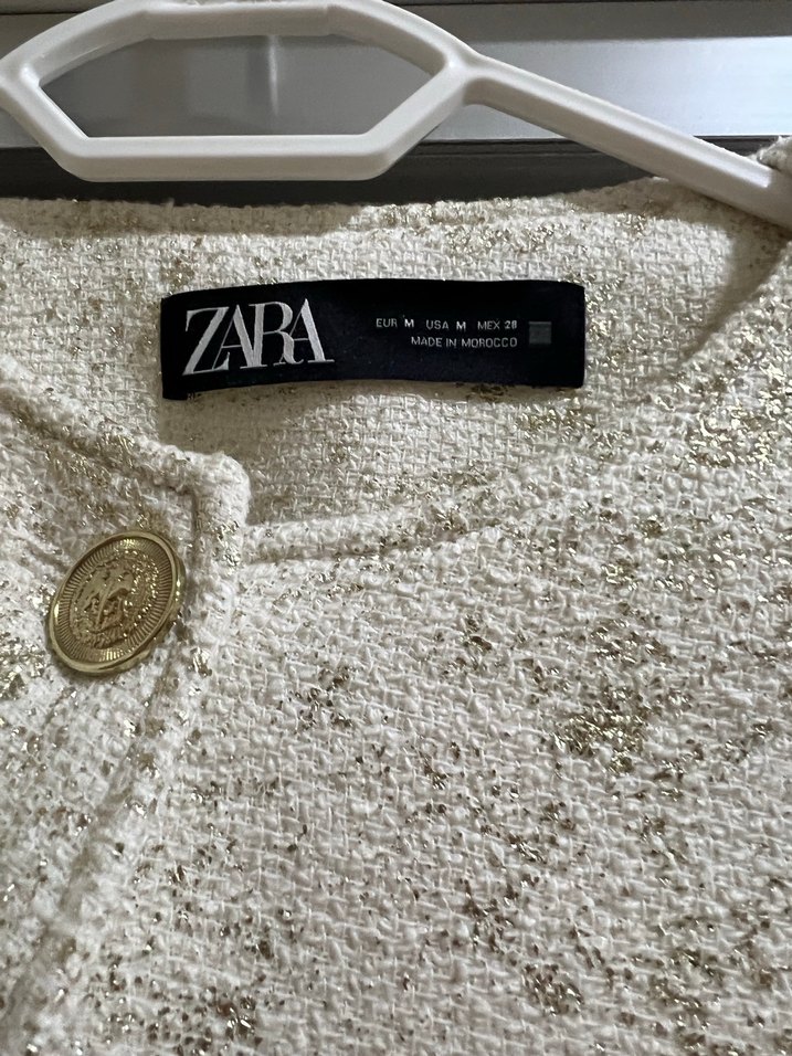 ZARA gold düğmeli blazer ceket - Görsel 3