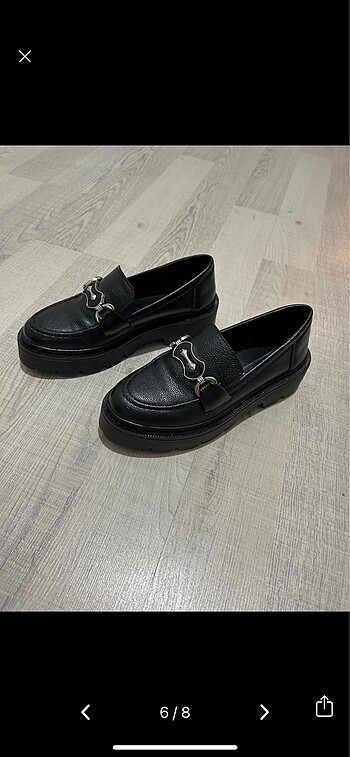 37 Beden Siyah loafer ayakkabı