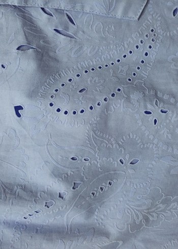 m Beden mavi Renk Mavi Bohem Nakışlı Uzun Kollu Elbise