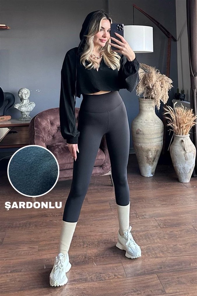 Oysho Marka Şardonlu Kadın Tayt - Görsel 3