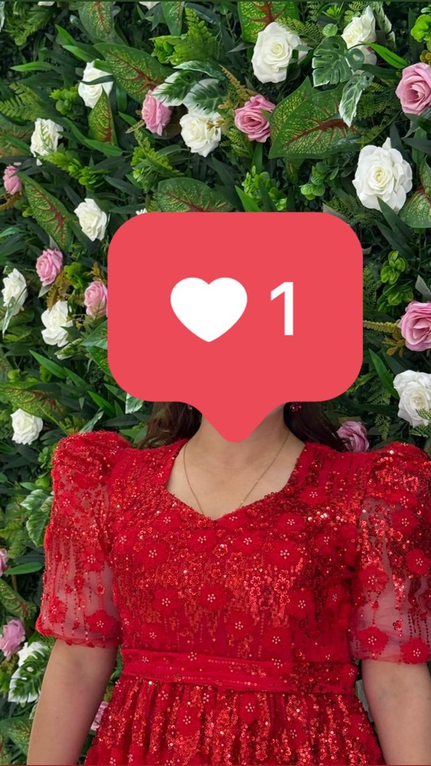 Dantel Detaylı Kırmızı Uzun Abiye Elbise - Görsel 2