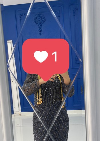 Boncuk İşlemeli Gri Uzun Abiye Elbise - Görsel 3