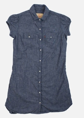 Levis Levi S Kisa Kollu Denim Elbise