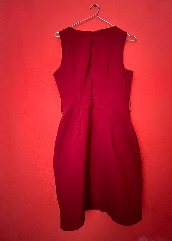 Bordo elbise - Görsel 2
