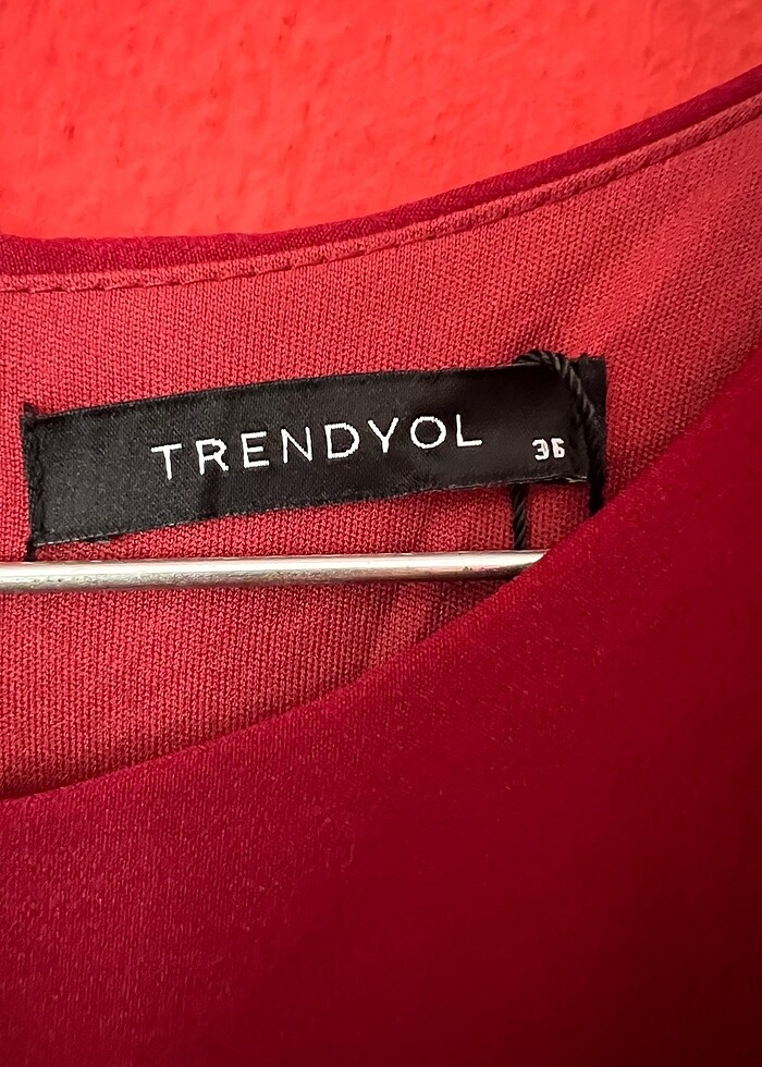 Bordo elbise - Görsel 5