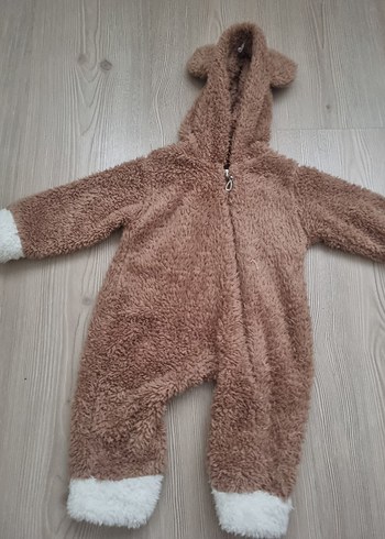 Kahverengi Kürklü Bebek Tulumu