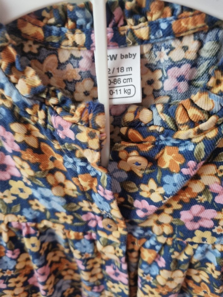 Çiçek Desenli Uzun Kollu Kız Elbisesi - Görsel 2