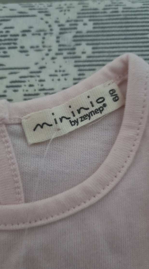 Kız Çocuk pembe Pamuklu Fırfırlı Elbise - Görsel 2