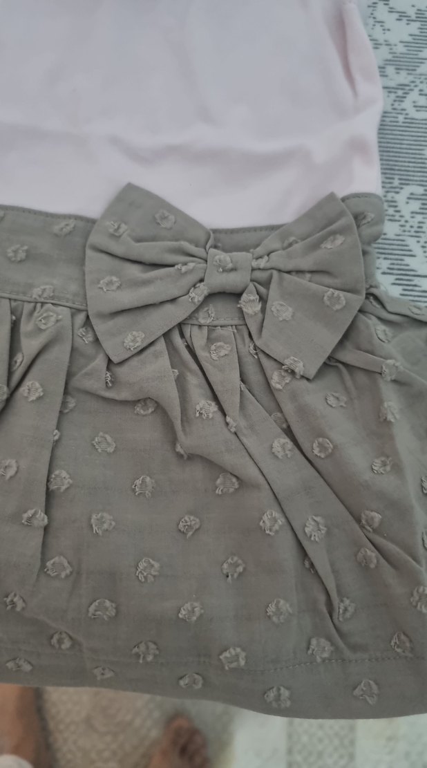 Kız Çocuk pembe Pamuklu Fırfırlı Elbise - Görsel 4