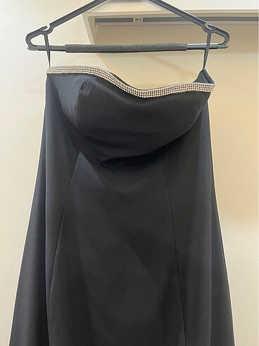 Siyah Straplez Abiye - Görsel 3