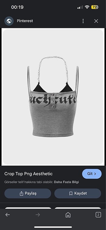 Zara Zincir askılı crop
