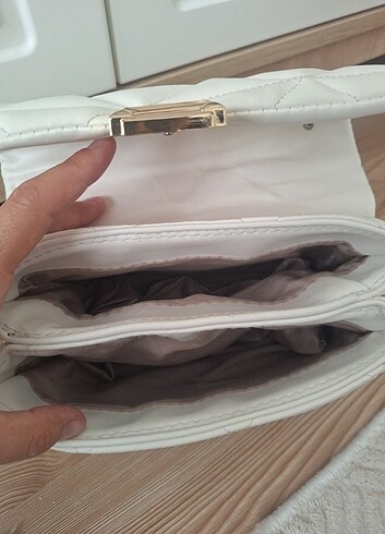 Kadin Beyaz Kol Cantasi - Görsel 4