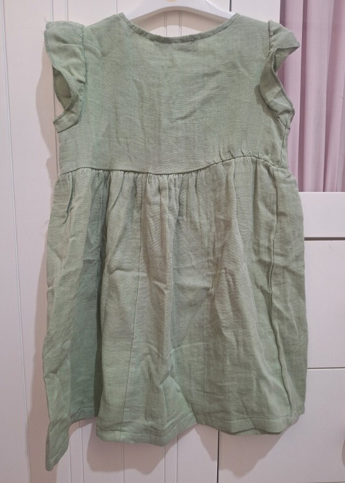 Kiz cocuk keten elbise  - Görsel 3