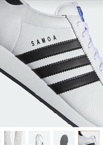 Beyaz Adidas Samoa Kadın Spor Ayakkabı - Görsel 3