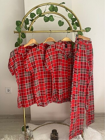 l Beden kırmızı Renk Bayan pijama takımı