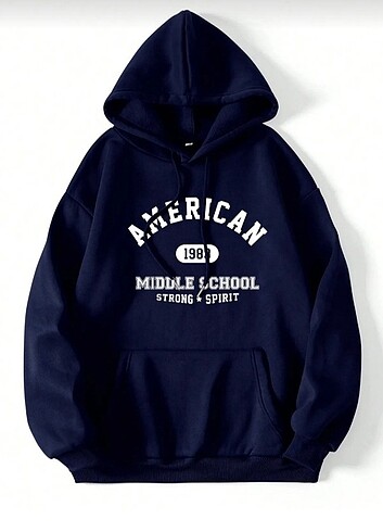 Erkek Lacivert American Middle Kapüşonlu 