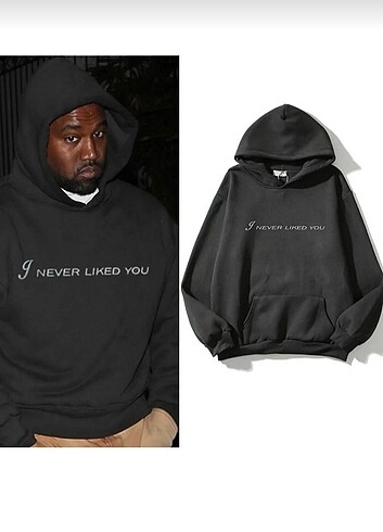 l/xl Beden Unisex Antrasit I Never Like You Kanye West Baskılı Oversize Kap