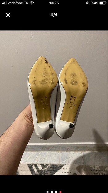 38 Beden beyaz Renk beyaz stiletto