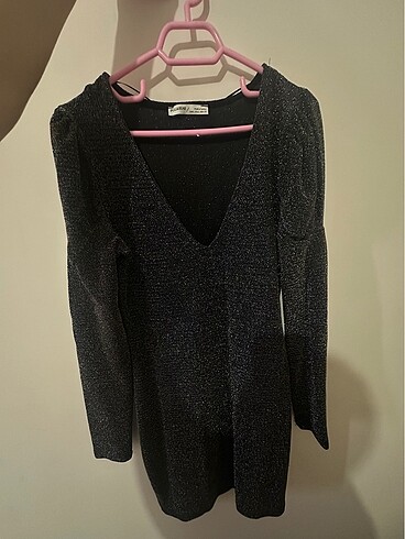 Pull and Bear Parıltılı elbise