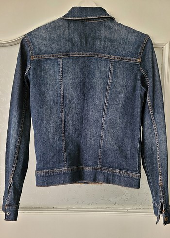 xs Beden Düğmeli Kadın Mavi Denim Ceket