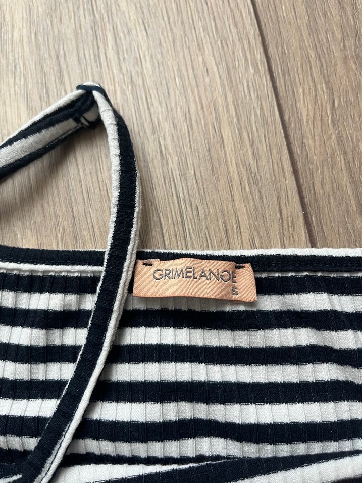 Askılı çizgi desen çıtçıtlı body - Görsel 3