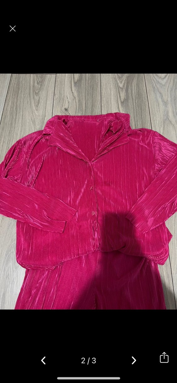 Fuşya fitilli alt üst takım - Görsel 2