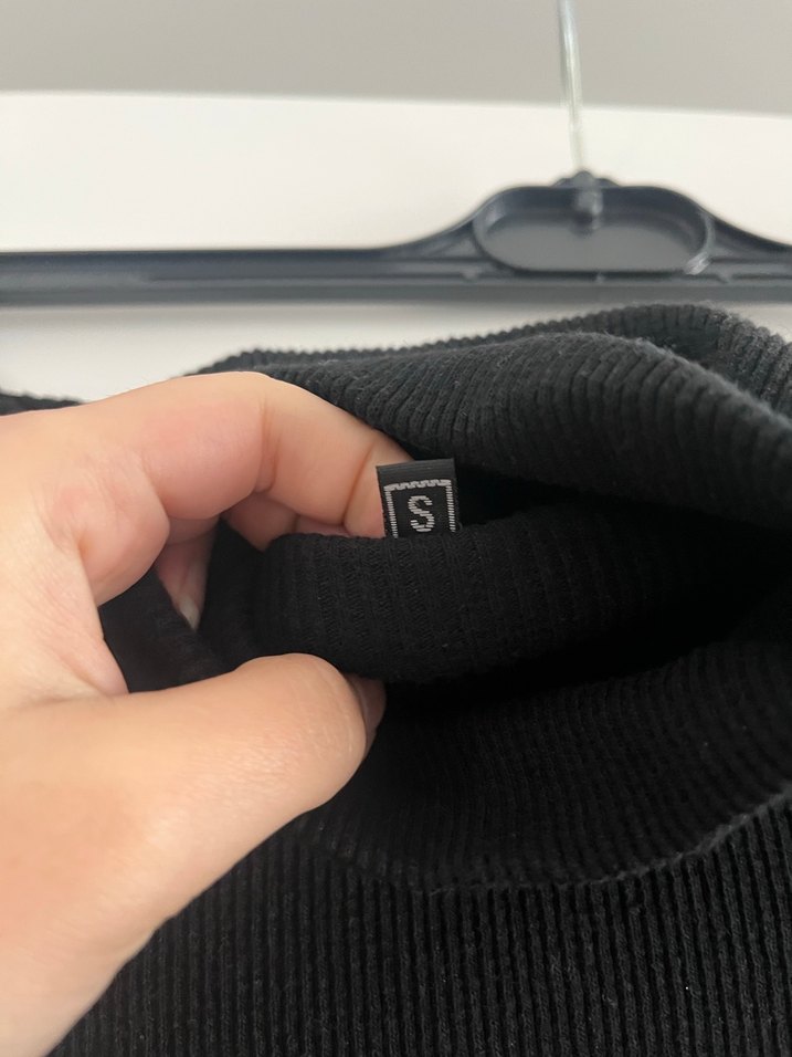 Balıkçı yaka midi boy fitilli triko elbise - Görsel 3