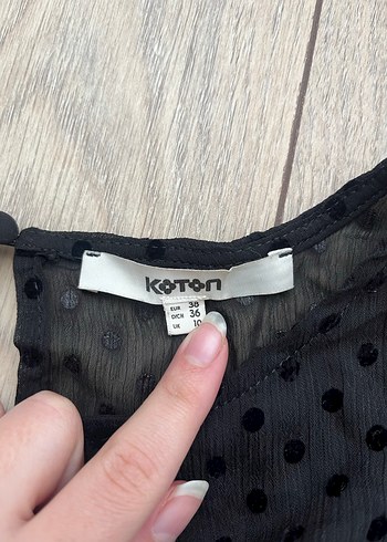 Fırfırlı Siyah Puantiyeli Mini Elbise - Görsel 2