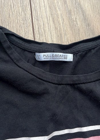Pull and bear baskılı tişört - Görsel 2