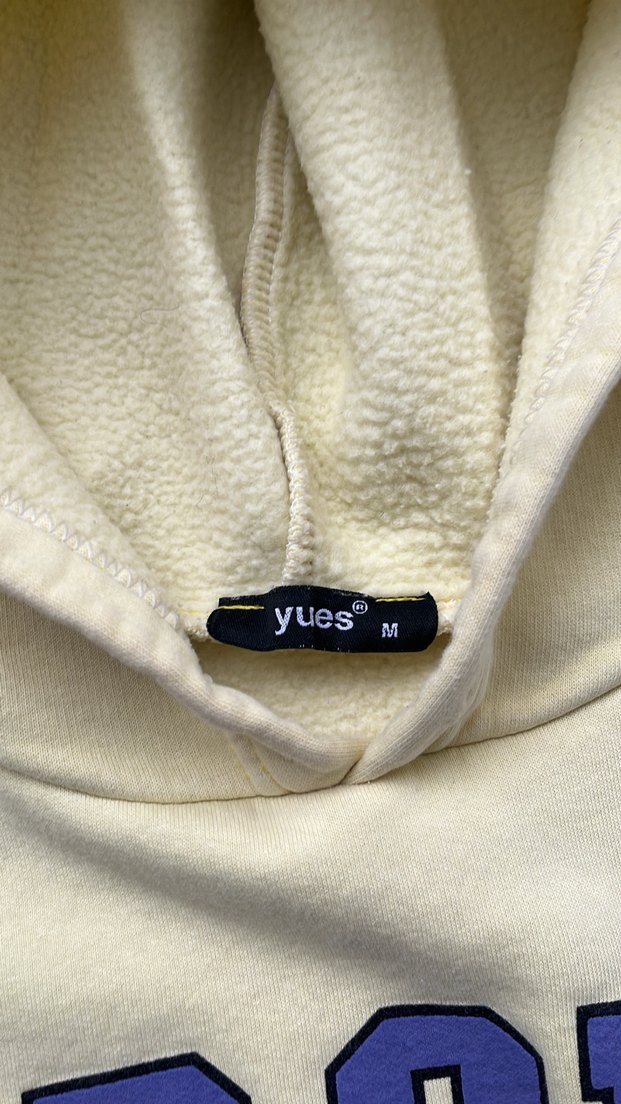 Sarı Kapüşonlu Baskılı Kadın Sweatshirt - Görsel 2