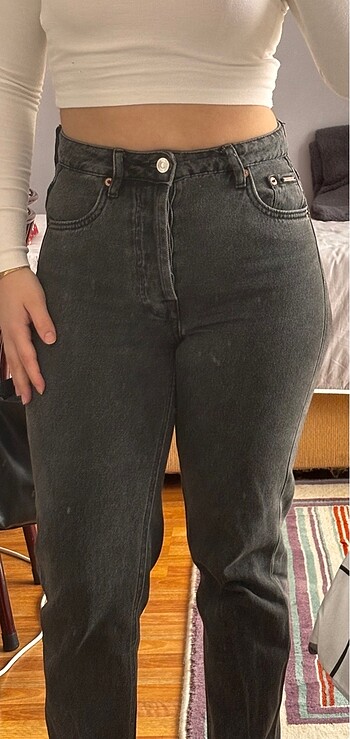 s Beden gri Renk stradivarius jean