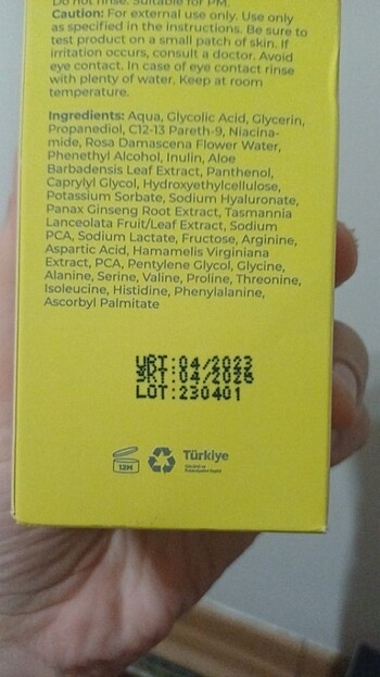 Diğer She vec Glikolik Asit Tonik Sarı