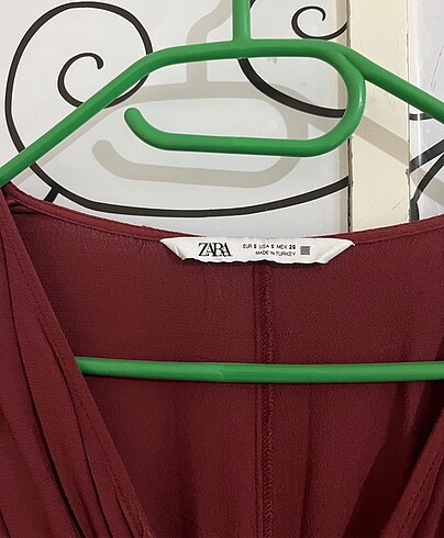 Zara ZARA KİREMİT RENGİ MİNİ ELBİSE
