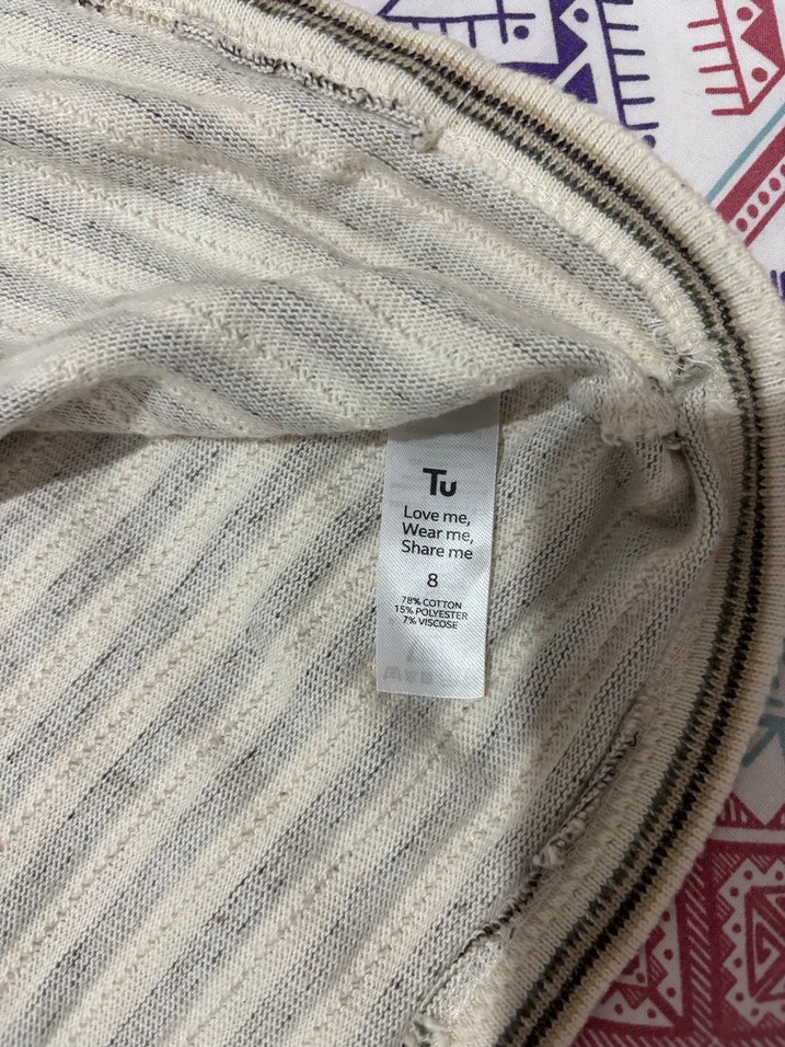 Çizgili Düğmeli Triko bluz - Görsel 3