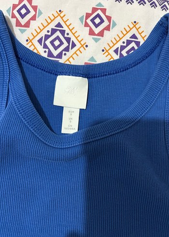 Mavi Yüksek Yakalı Kadın Atlet - Görsel 2