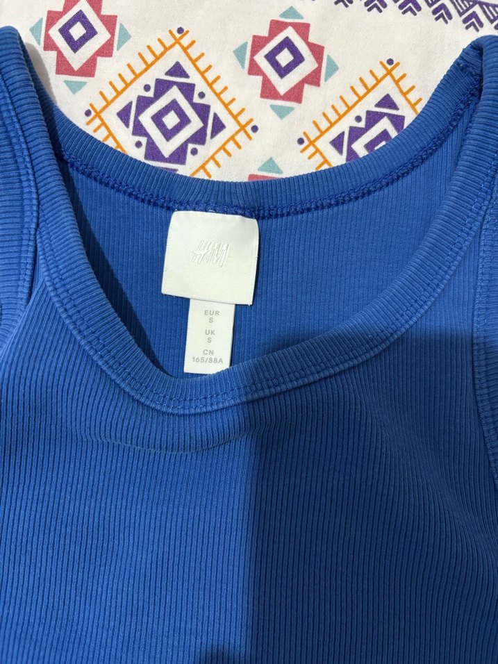 Mavi Yüksek Yakalı Kadın Atlet - Görsel 2