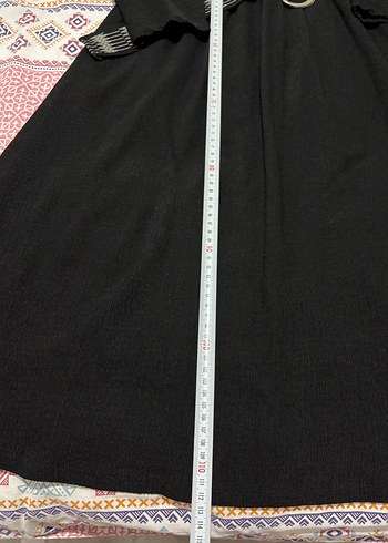 Kemerli Siyah midi Kadın Elbise - Görsel 3