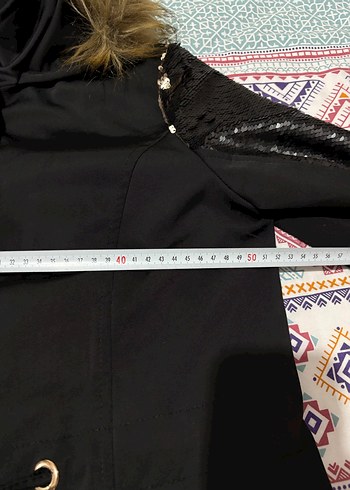 Kürk Detaylı Siyah Uzun Kadın kaban - Görsel 7