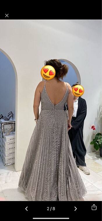 Diğer So lady gri abiye elbise