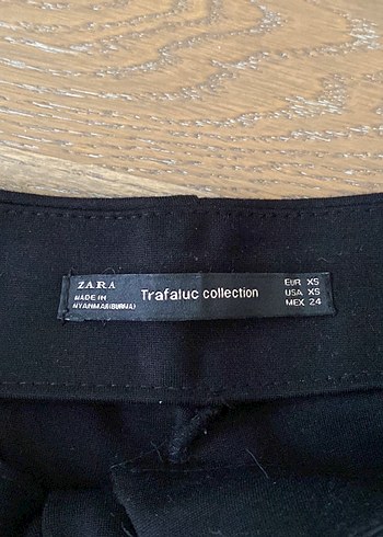 Zara Zara Fermuarlı Siyah Çizgili Kadın Tayt