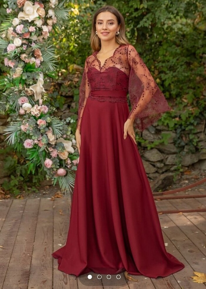 Kırmızı abiye - Görsel 2