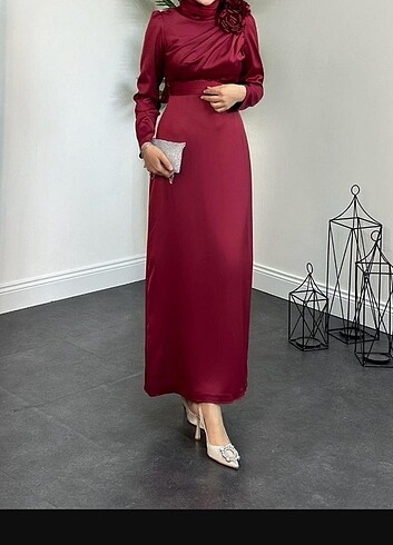 Bordo Abiye - Görsel 2