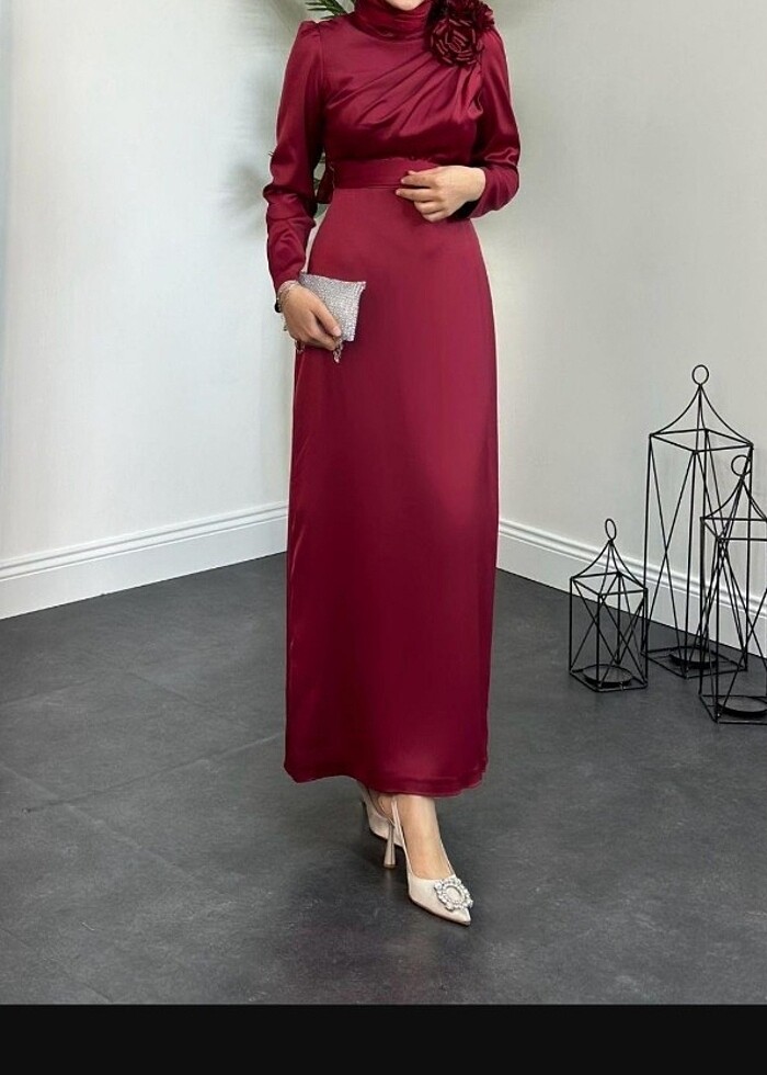 Bordo Abiye - Görsel 2