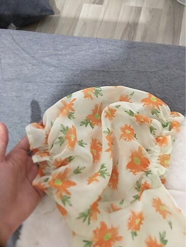 36 Beden çeşitli Renk Çiçekli mini elbise
