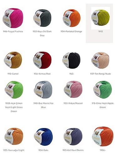 Beden çeşitli Renk Lanoso Alara Cotton İp