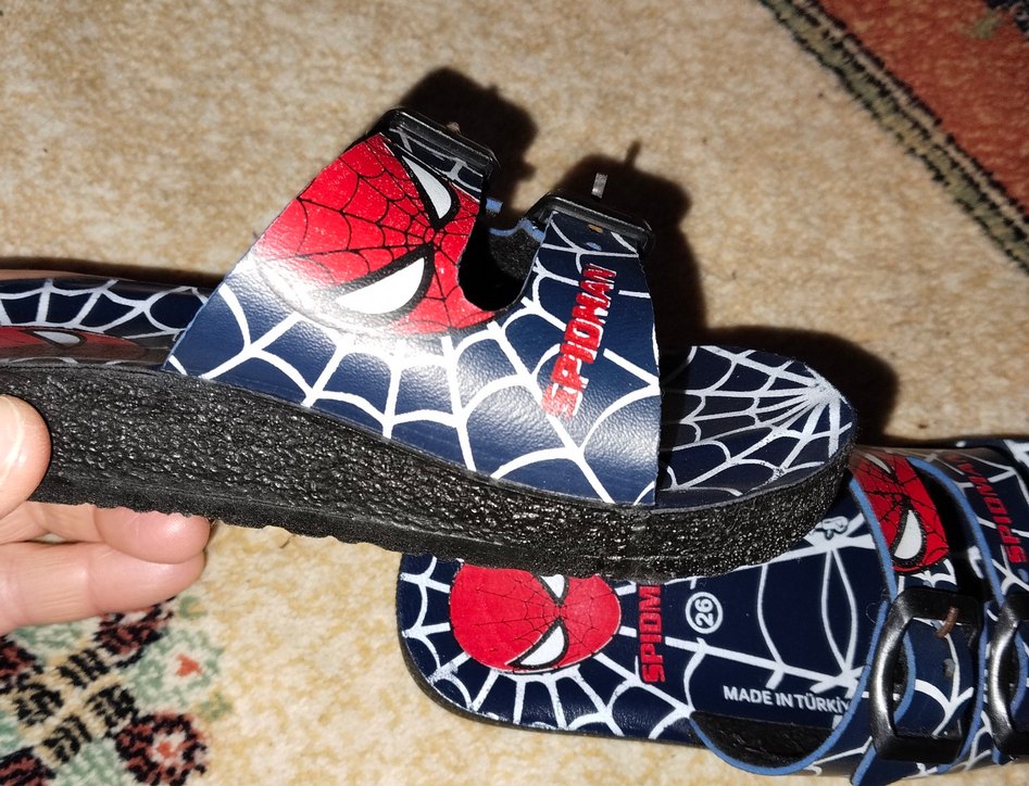 Erkek Örümcek Adam Baskılı Tokalı Terlik - Görsel 5