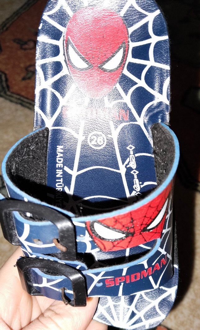 Erkek Örümcek Adam Baskılı Tokalı Terlik - Görsel 3